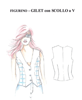 Cartamodello Gilet con Scollo a V Taglia 44 - IPAM Idea Professionale Arte  & Moda - Scuola di Taglio & Cucito